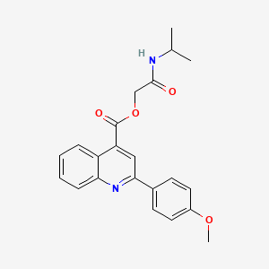 2-(4-Methoxyphenyl)-4-quinolinecarboxylic acid [2-oxo-2-(propan-2-ylamino)ethyl] ester