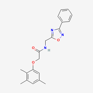 molecular formula C20H21N3O3 B1225563 N-[(3-phenyl-1,2,4-oxadiazol-5-yl)methyl]-2-(2,3,5-trimethylphenoxy)acetamide 