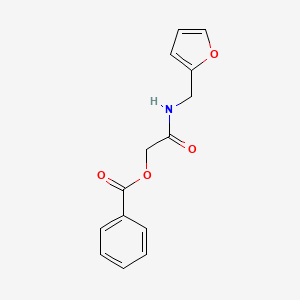molecular formula C14H13NO4 B1225564 Benzoic acid [2-(2-furanylmethylamino)-2-oxoethyl] ester 