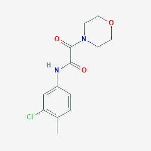 molecular formula C13H15ClN2O3 B12255665 N-(3-chloro-4-methylphenyl)-2-morpholino-2-oxoacetamide 