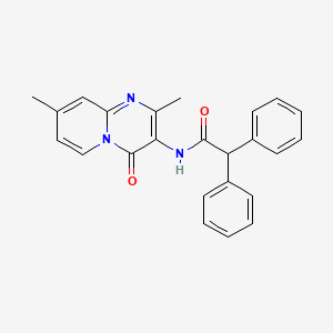 molecular formula C24H21N3O2 B12255684 N-{2,8-dimethyl-4-oxo-4H-pyrido[1,2-a]pyrimidin-3-yl}-2,2-diphenylacetamide 