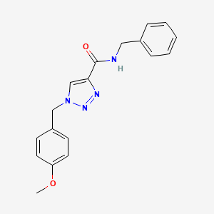 molecular formula C18H18N4O2 B12255706 N-benzyl-1-[(4-methoxyphenyl)methyl]-1H-1,2,3-triazole-4-carboxamide 