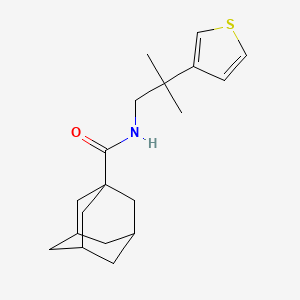 molecular formula C19H27NOS B12255782 N-[2-methyl-2-(thiophen-3-yl)propyl]adamantane-1-carboxamide 
