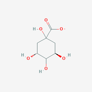 molecular formula C7H11O6- B1225582 (-)-奎宁酸 
