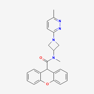 molecular formula C23H22N4O2 B12255924 N-methyl-N-[1-(6-methylpyridazin-3-yl)azetidin-3-yl]-9H-xanthene-9-carboxamide 