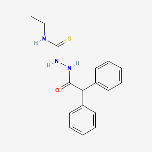 molecular formula C17H19N3OS B1225597 1-Ethyl-3-[(1-oxo-2,2-diphenylethyl)amino]thiourea 