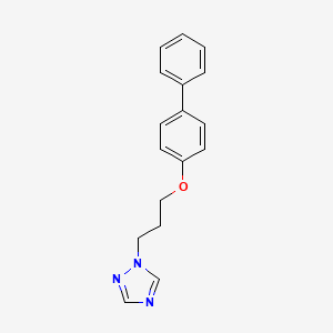 molecular formula C17H17N3O B1225598 1-[3-(4-Phenylphenoxy)propyl]-1,2,4-triazole 