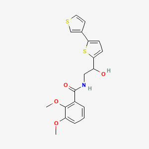 molecular formula C19H19NO4S2 B12255981 N-(2-{[2,3'-bithiophene]-5-yl}-2-hydroxyethyl)-2,3-dimethoxybenzamide 