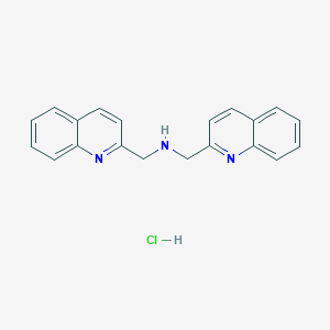 molecular formula C20H18ClN3 B12256036 Bis[(quinolin-2-yl)methyl]amine hydrochloride 