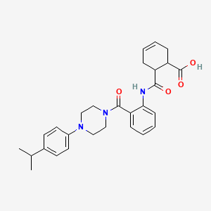 6-[Oxo-[2-[oxo-[4-(4-propan-2-ylphenyl)-1-piperazinyl]methyl]anilino]methyl]-1-cyclohex-3-enecarboxylic acid
