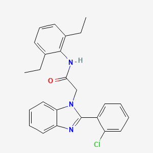 2-[2-(2-chlorophenyl)-1-benzimidazolyl]-N-(2,6-diethylphenyl)acetamide