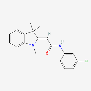 molecular formula C19H19ClN2O B1225629 (2Z)-N-(3-chlorophenyl)-2-(1,3,3-trimethylindol-2-ylidene)acetamide 