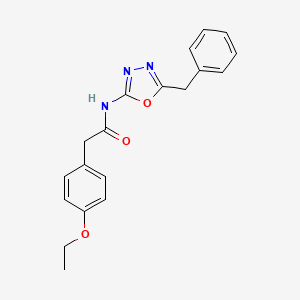 molecular formula C19H19N3O3 B12256311 N-(5-benzyl-1,3,4-oxadiazol-2-yl)-2-(4-ethoxyphenyl)acetamide 