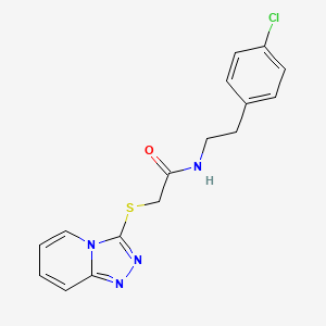 molecular formula C16H15ClN4OS B1225648 N-[2-(4-chlorophenyl)ethyl]-2-([1,2,4]triazolo[4,3-a]pyridin-3-ylthio)acetamide 