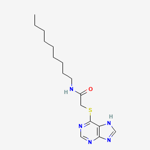molecular formula C16H25N5OS B12256482 N-nonyl-2-(7H-purin-6-ylsulfanyl)acetamide 