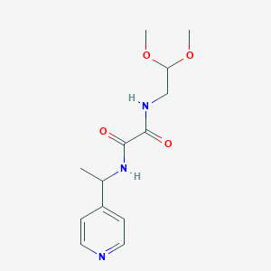 molecular formula C13H19N3O4 B12256751 N-(2,2-dimethoxyethyl)-N'-[1-(pyridin-4-yl)ethyl]ethanediamide 
