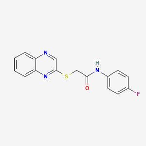 molecular formula C16H12FN3OS B12256797 N-(4-fluorophenyl)-2-(quinoxalin-2-ylsulfanyl)acetamide 