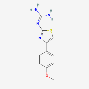 molecular formula C11H12N4OS B1225681 N-[4-(4-methoxyphenyl)-1,3-thiazol-2-yl]guanidine CAS No. 91089-11-1