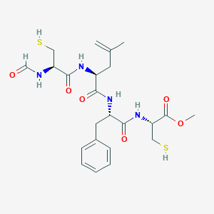 methyl (2R)-2-[[(2S)-2-[[(2S)-2-[[(2R)-2-formamido-3-sulfanylpropanoyl]amino]-4-methylpent-4-enoyl]amino]-3-phenylpropanoyl]amino]-3-sulfanylpropanoate