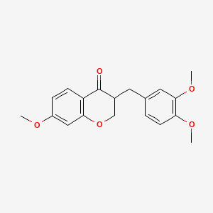 molecular formula C19H20O5 B1225691 Deoxysappanone B trimethyl ether 