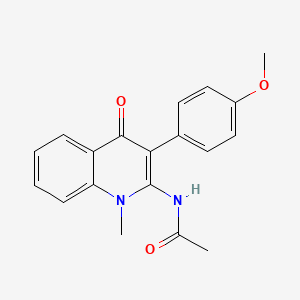 molecular formula C19H18N2O3 B12256970 N-[3-(4-methoxyphenyl)-1-methyl-4-oxo-1,4-dihydroquinolin-2-yl]acetamide 