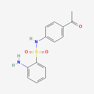 molecular formula C14H14N2O3S B12257017 N-(4-acetylphenyl)-2-aminobenzene-1-sulfonamide 