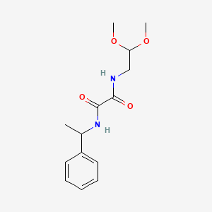 molecular formula C14H20N2O4 B12257058 N-(2,2-dimethoxyethyl)-N'-(1-phenylethyl)ethanediamide 