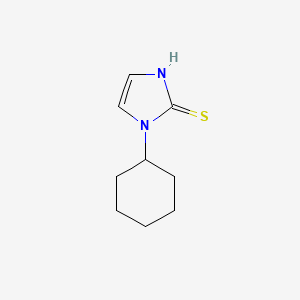 molecular formula C9H14N2S B1225715 1-Cyclohexyl-2-mercaptoimidazole CAS No. 64038-58-0