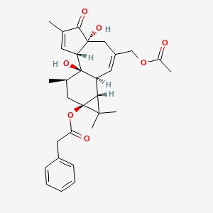 molecular formula C30H36O7 B1225716 12-Deoxyphorbol 13-phenylacetate 20-acetate CAS No. 54662-30-5