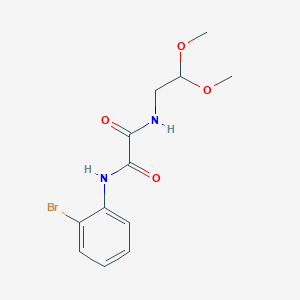 molecular formula C12H15BrN2O4 B12257176 N'-(2-bromophenyl)-N-(2,2-dimethoxyethyl)ethanediamide 
