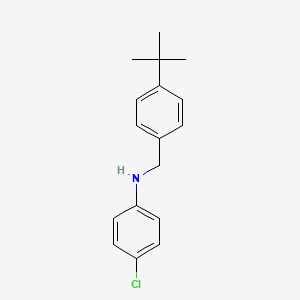 molecular formula C17H20ClN B12257179 N-[(4-tert-butylphenyl)methyl]-4-chloroaniline 