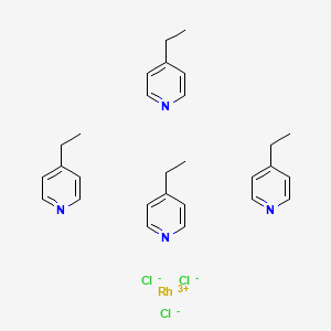 molecular formula C28H36Cl3N4Rh B1225725 4-Ethylpyridine;rhodium(3+);trichloride CAS No. 22933-77-3