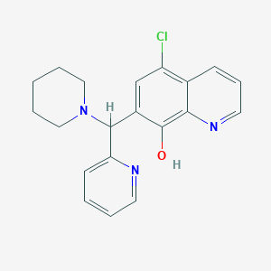 molecular formula C20H20ClN3O B1225747 5-chloro-7-(piperidin-1-yl(pyridin-2-yl)methyl)qui 