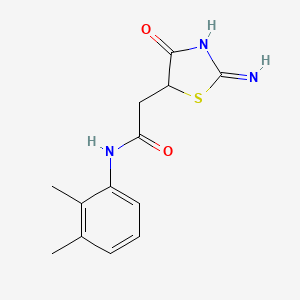 molecular formula C13H15N3O2S B12257542 N-(2,3-dimethylphenyl)-2-(2-imino-4-oxo-1,3-thiazolidin-5-yl)acetamide 