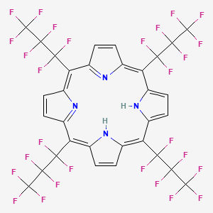 molecular formula C32H10F28N4 B1225756 Meso-tetrakis(heptafluoropropyl)porphyrin 