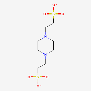 molecular formula C8H16N2O6S2-2 B1225757 2,2'-Piperazine-1,4-diylbisethanesulfonate 