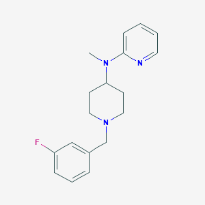 molecular formula C18H22FN3 B12257570 N-{1-[(3-fluorophenyl)methyl]piperidin-4-yl}-N-methylpyridin-2-amine 