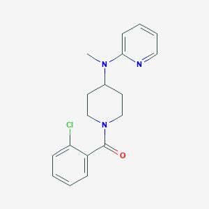 molecular formula C18H20ClN3O B12257602 N-[1-(2-chlorobenzoyl)piperidin-4-yl]-N-methylpyridin-2-amine 