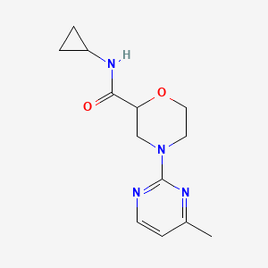molecular formula C13H18N4O2 B12257697 N-cyclopropyl-4-(4-methylpyrimidin-2-yl)morpholine-2-carboxamide 