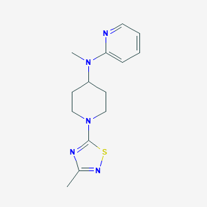 molecular formula C14H19N5S B12257933 N-methyl-N-[1-(3-methyl-1,2,4-thiadiazol-5-yl)piperidin-4-yl]pyridin-2-amine 