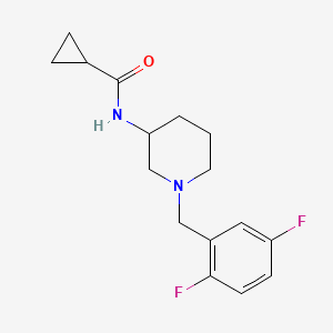 molecular formula C16H20F2N2O B12258054 N-{1-[(2,5-difluorophenyl)methyl]piperidin-3-yl}cyclopropanecarboxamide 