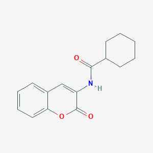 molecular formula C16H17NO3 B1225806 N-(2-oxo-1-benzopyran-3-yl)cyclohexanecarboxamide 