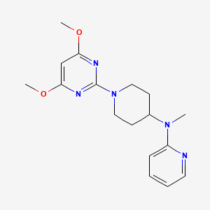 molecular formula C17H23N5O2 B12258087 N-[1-(4,6-dimethoxypyrimidin-2-yl)piperidin-4-yl]-N-methylpyridin-2-amine 