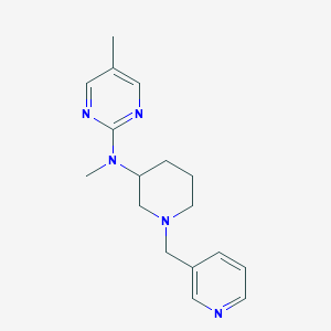 molecular formula C17H23N5 B12258182 N,5-dimethyl-N-{1-[(pyridin-3-yl)methyl]piperidin-3-yl}pyrimidin-2-amine 