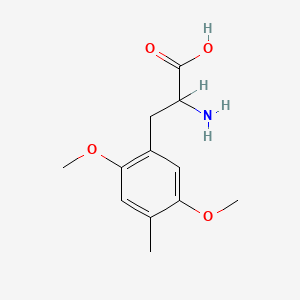 molecular formula C12H17NO4 B1225820 2,5-Dimethoxy-4-methylphenylalanine CAS No. 33172-02-0