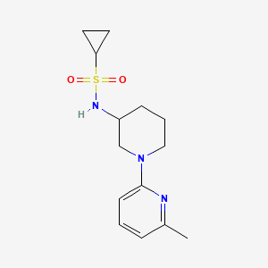 molecular formula C14H21N3O2S B12258226 N-[1-(6-methylpyridin-2-yl)piperidin-3-yl]cyclopropanesulfonamide 