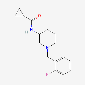 molecular formula C16H21FN2O B12258245 N-{1-[(2-fluorophenyl)methyl]piperidin-3-yl}cyclopropanecarboxamide 
