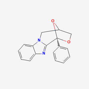 molecular formula C17H14N2O2 B1225827 (1R)-4,5-Dihydro-1-phenyl-1,4-epoxy-1H,3H-(1,4)oxazepino(4,3-a)benzimidazole CAS No. 76155-32-3