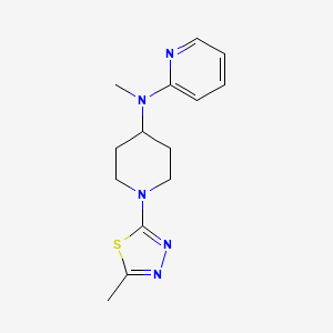 molecular formula C14H19N5S B12258289 N-methyl-N-[1-(5-methyl-1,3,4-thiadiazol-2-yl)piperidin-4-yl]pyridin-2-amine 