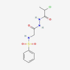 N-[2-[(2-chloro-1-oxopropyl)hydrazo]-2-oxoethyl]benzenesulfonamide